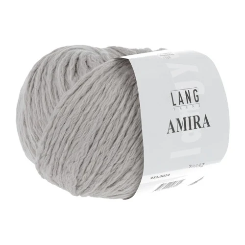 Lang Yarns Amira 0033 – Jeanshelles Strickgarn, 93% Baumwolle, 7% Polyamid, 100 M / 50 G